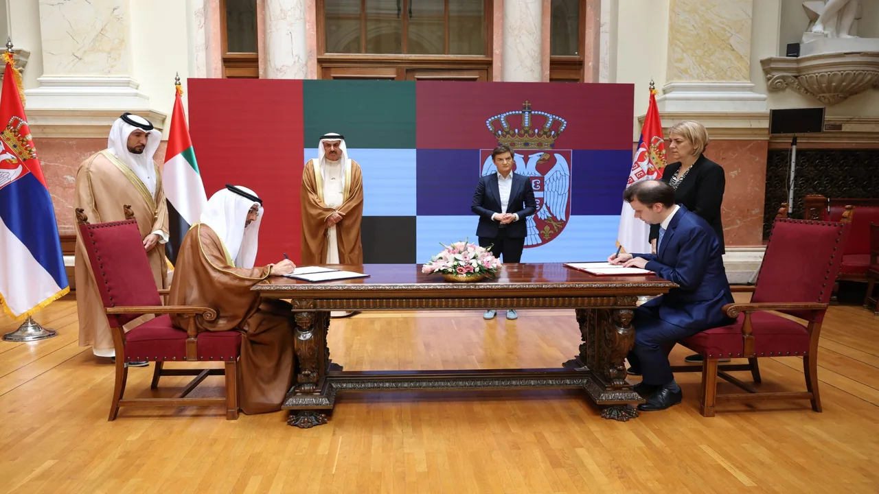 صقر غباش ورئيسة الجمعية الوطنية الصربية يوقعان مذكرة تفاهم لتعزيز التعاون البرلماني